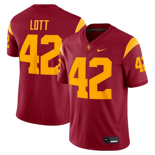 Ronnie Lott Cardinal Usc Trojans Alumni Game Jersey - retro stitched jersey jersey for Ronnie Lott fans