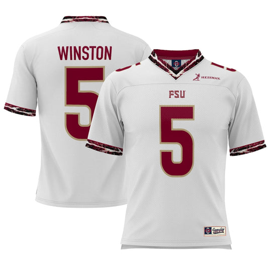 Gameday Greats Jameis Winston White Florida State Seminoles Heisman Football Jersey - retro stitched football jersey for Gameday Greats fans