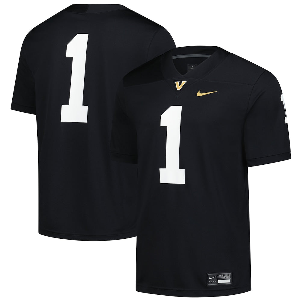 1 Black Vanderbilt Commodores Untouchable Replica Game Jersey - retro stitched jersey jersey for 1 Black fans