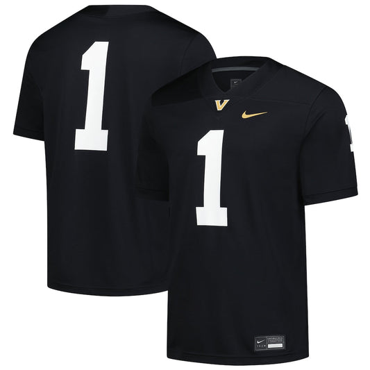 1 Black Vanderbilt Commodores Untouchable Replica Game Jersey - retro stitched jersey jersey for 1 Black fans