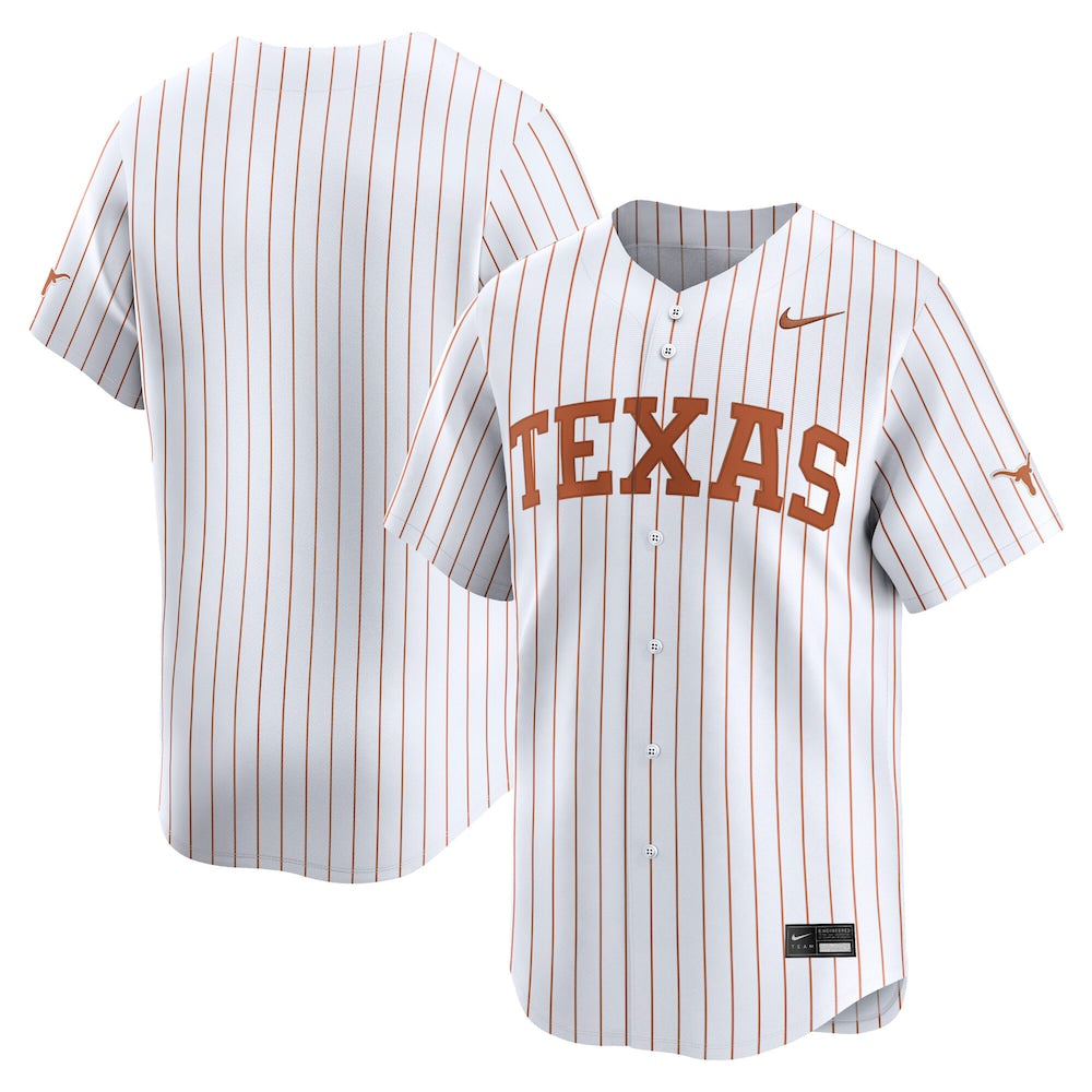 White Texas Longhorns College Baseball Limited Jersey - retro stitched baseball jersey for White Texas fans