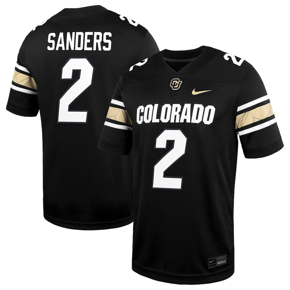 Shedeur Sanders Black Colorado Buffaloes Alternate Alumni Game Jersey - retro stitched jersey jersey for Shedeur Sanders fans