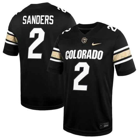 Shedeur Sanders Black Colorado Buffaloes Alternate Alumni Game Jersey - retro stitched jersey jersey for Shedeur Sanders fans