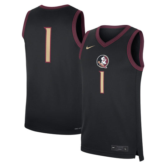 1 Black Florida State Seminoles Alternate Replica Jersey - retro stitched jersey jersey for 1 Black fans