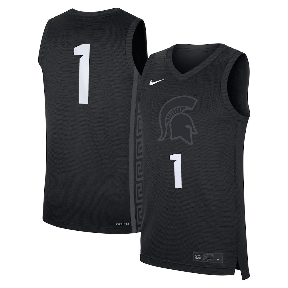 1 Black Michigan State Spartans Alternate Replica Jersey - retro stitched jersey jersey for 1 Black fans