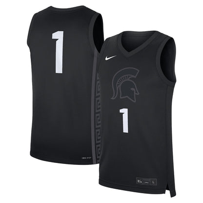 1 Black Michigan State Spartans Alternate Replica Jersey - retro stitched jersey jersey for 1 Black fans