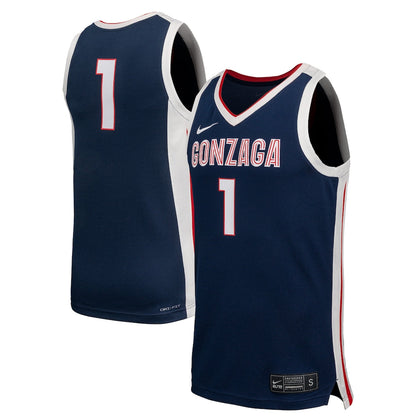 Navy Gonzaga Bulldogs Replica Basketball Jersey - retro stitched basketball jersey for Navy Gonzaga fans