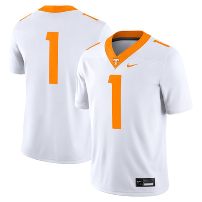 1 White Tennessee Volunteers Game Jersey - retro stitched jersey jersey for 1 White fans