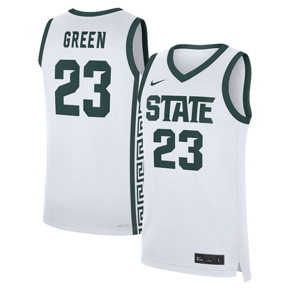 Draymond Green White Michigan State Spartans Performance Replica Basketball Jersey - retro stitched basketball jersey for Draymond Green fans