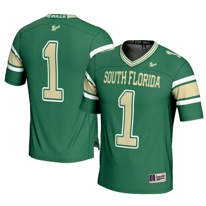 Gameday Greats 1 Green South Florida Bulls Football Jersey - retro stitched football jersey for Gameday Greats fans