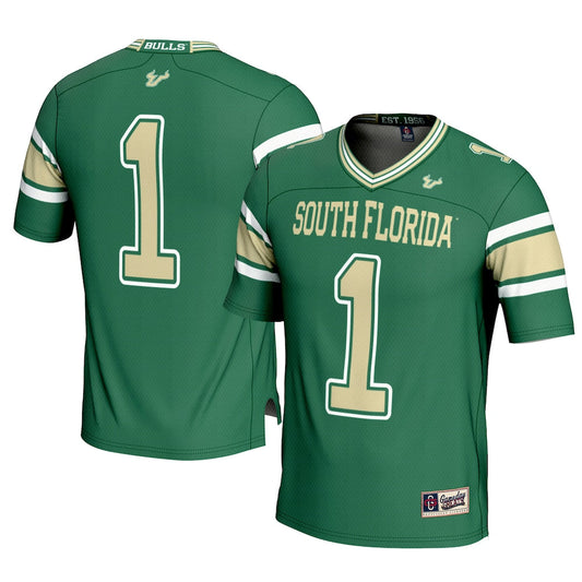Gameday Greats 1 Green South Florida Bulls Football Jersey - retro stitched football jersey for Gameday Greats fans
