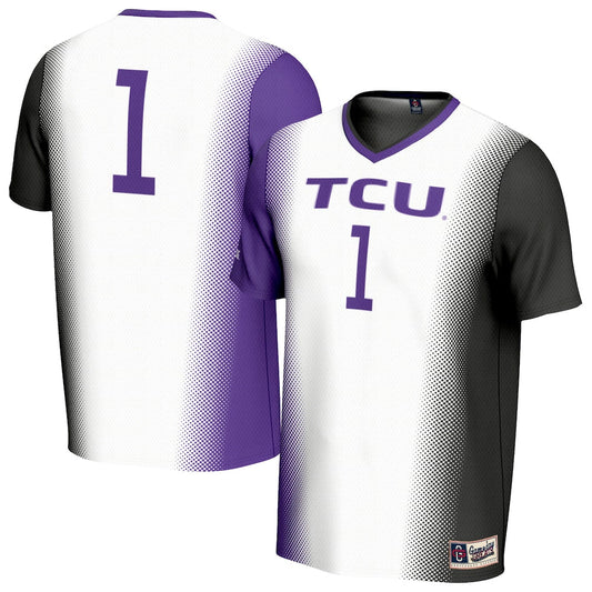 Gameday Greats 1 White Tcu Horned Frogs Lightweight Soccer Fashion Jersey - retro stitched jersey jersey for Gameday Greats fans