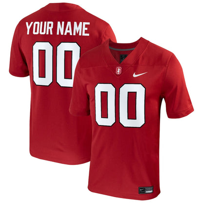 Cardinal Stanford Cardinal Football Custom Game Jersey - retro stitched football jersey for Cardinal Stanford fans