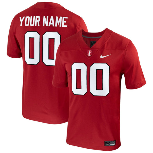 Cardinal Stanford Cardinal Football Custom Game Jersey - retro stitched football jersey for Cardinal Stanford fans