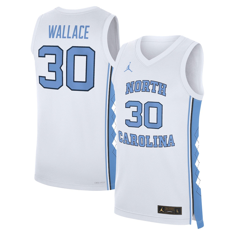 Jordan Brand Rasheed Wallace White North Carolina Tar Heels Replica Basketball Jersey - retro stitched basketball jersey for Jordan Brand fans