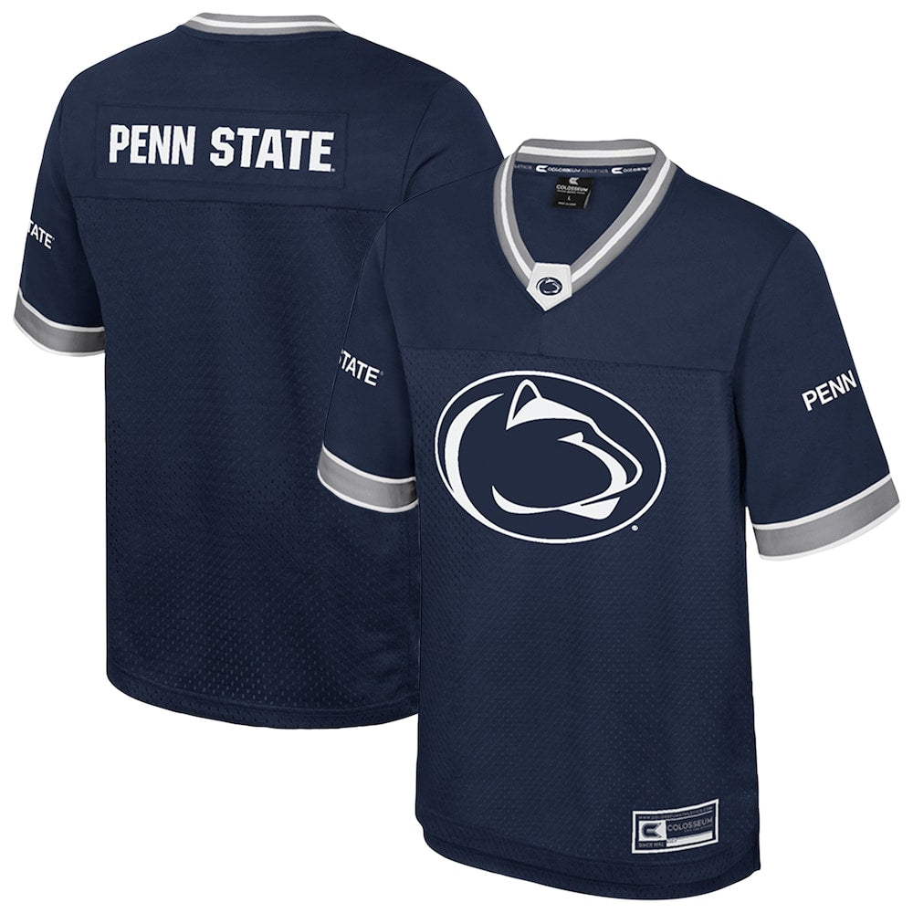 Colosseum Navy Penn State Nittany Lions Nothing But The Hits Football Jersey - retro stitched football jersey for Colosseum Navy fans