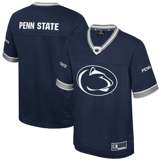 Colosseum Navy Penn State Nittany Lions Nothing But The Hits Football Jersey - retro stitched football jersey for Colosseum Navy fans