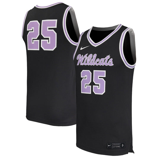 25 Anthracite Kansas State Wildcats Replica Basketball Jersey - retro stitched basketball jersey for 25 Anthracite fans