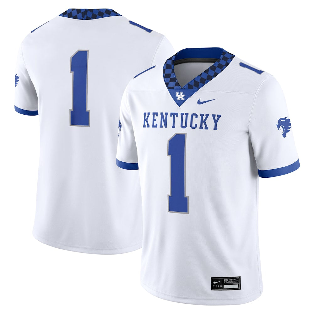 1 White Kentucky Wildcats Game Jersey - retro stitched jersey jersey for 1 White fans