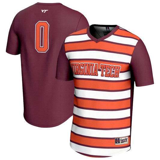 Gameday Greats Maroon Virginia Tech Hokies Lightweight Collegiate 0 Soccer Fashion Jersey - retro stitched jersey jersey for Gameday Greats fans