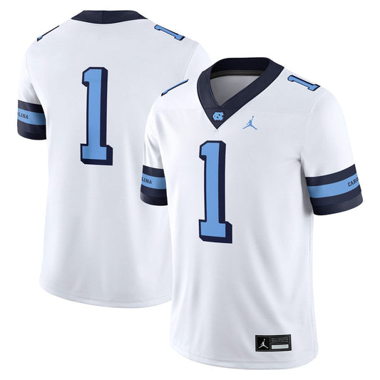 Jordan Brand 1 White North Carolina Tar Heels Alternate Game Jersey - retro stitched jersey jersey for Jordan Brand fans