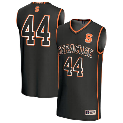 Gameday Greats Black 44 Syracuse Orange Lightweight Collegiate Basketball Fashion Jersey - retro stitched basketball jersey for Gameday Greats fans