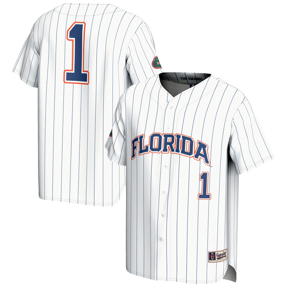 Gameday Greats 1 White Florida Gators Lightweight Baseball Jersey - retro stitched baseball jersey for Gameday Greats fans