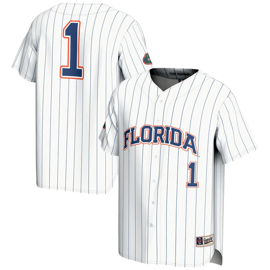 Gameday Greats 1 White Florida Gators Lightweight Baseball Jersey - retro stitched baseball jersey for Gameday Greats fans