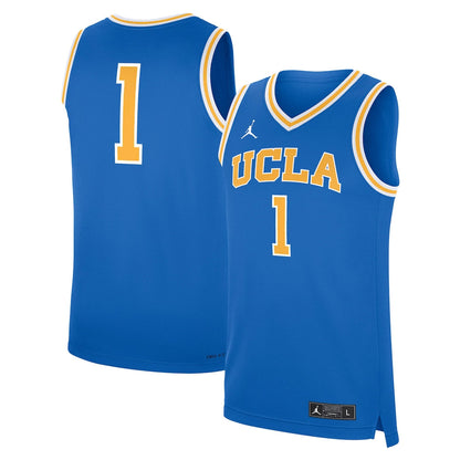 Jordan Brand Blue Ucla Bruins Road Replica Basketball Jersey - retro stitched basketball jersey for Jordan Brand fans