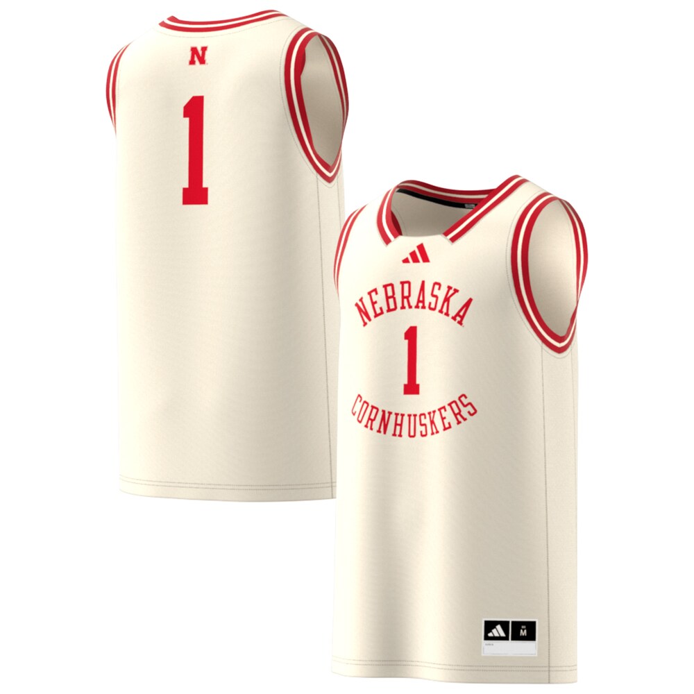 1 Cream Nebraska Huskers Replica Swingman Jersey - retro stitched jersey jersey for 1 Cream fans