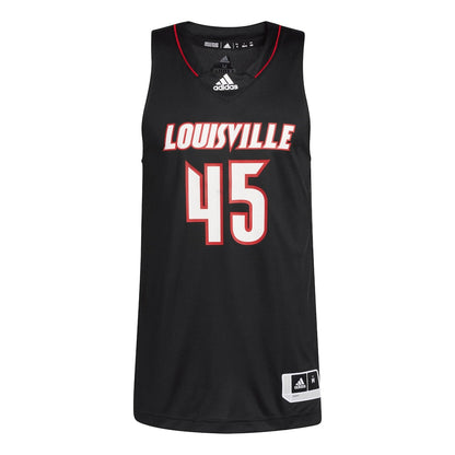 45 Black Louisville Cardinals Swingman Jersey - retro stitched jersey jersey for 45 Black fans