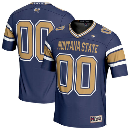 Gameday Greats Navy Montana State Bobcats Lightweight Football Fashion Jersey - retro stitched football jersey for Gameday Greats fans