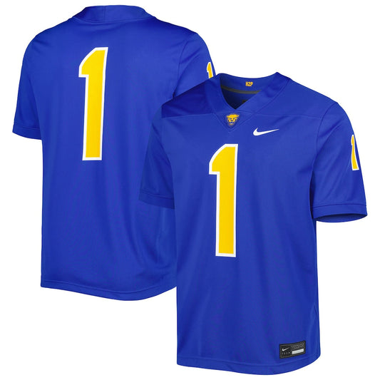 1 Royal Pitt Panthers Untouchable Football Jersey - retro stitched football jersey for 1 Royal fans