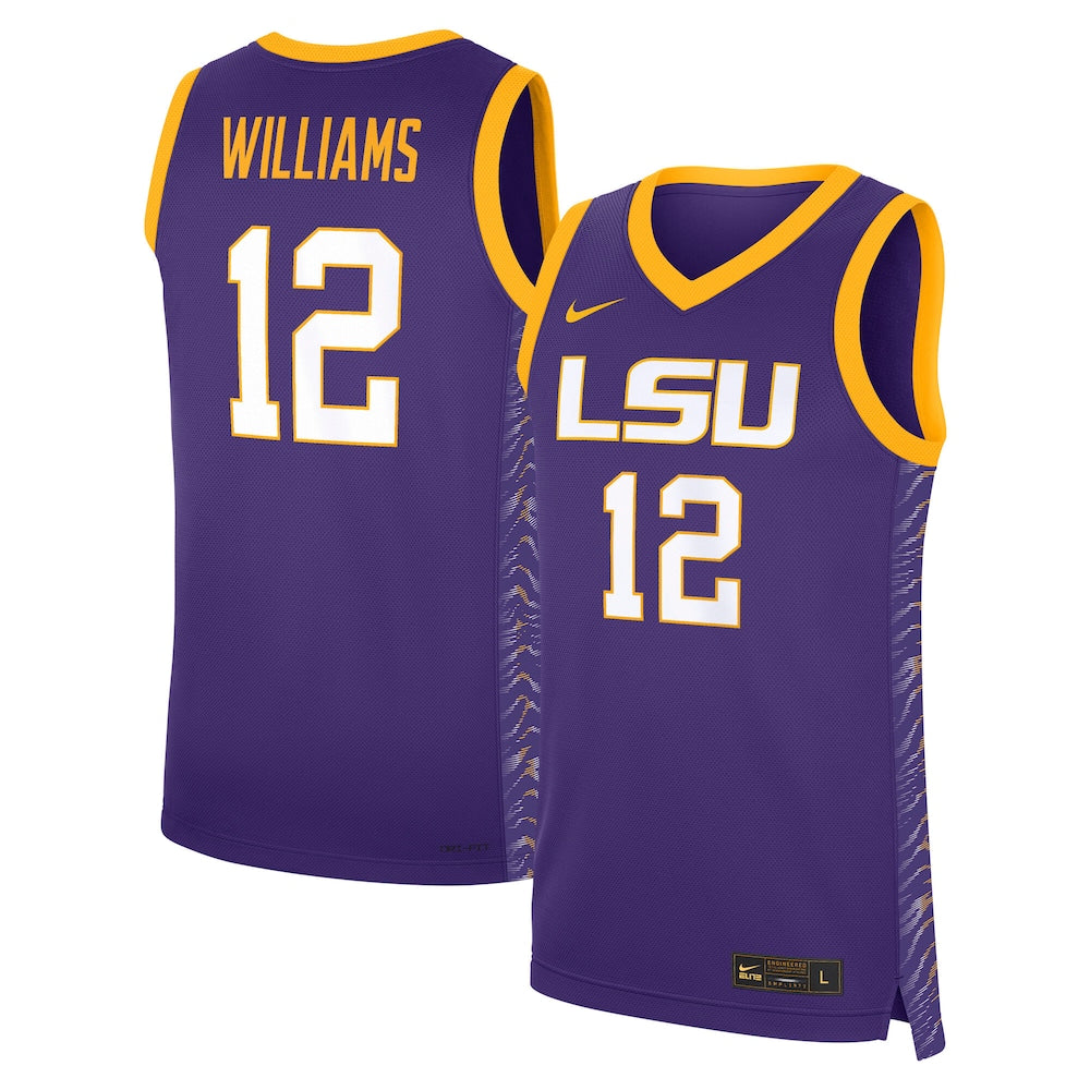 Mikaylah Williams Purple Lsu Tigers Replica Basketball Jersey - retro stitched basketball jersey for Mikaylah Williams fans