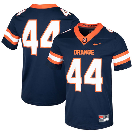 44 Navy Syracuse Orange Football Jersey - retro stitched football jersey for 44 Navy fans