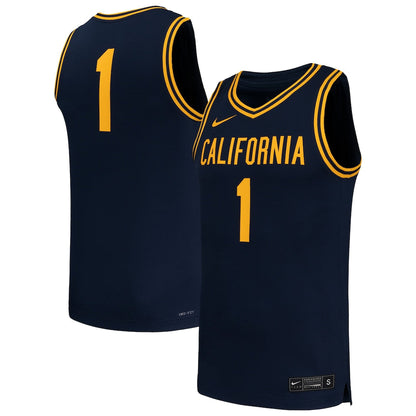 1 Navy Cal Bears Replica Basketball Jersey - retro stitched basketball jersey for 1 Navy fans