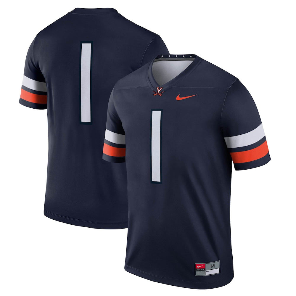 Navy Virginia Cavaliers Legend Jersey - retro stitched jersey jersey for Navy Virginia fans