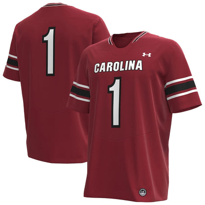 Garnet South Carolina Gamecocks Premier Football Jersey - retro stitched football jersey for Garnet South fans