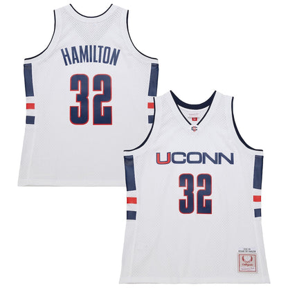 Richard Hamilton White Uconn Huskies 199899 Jersey - retro stitched jersey jersey for Richard Hamilton fans