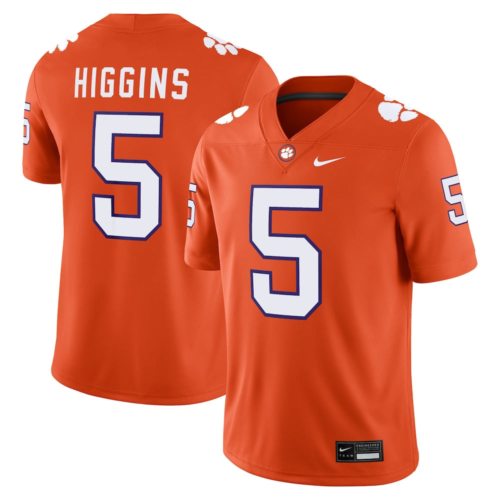 Tee Higgins Orange Clemson Tigers Player Game Jersey - retro stitched jersey jersey for Tee Higgins fans