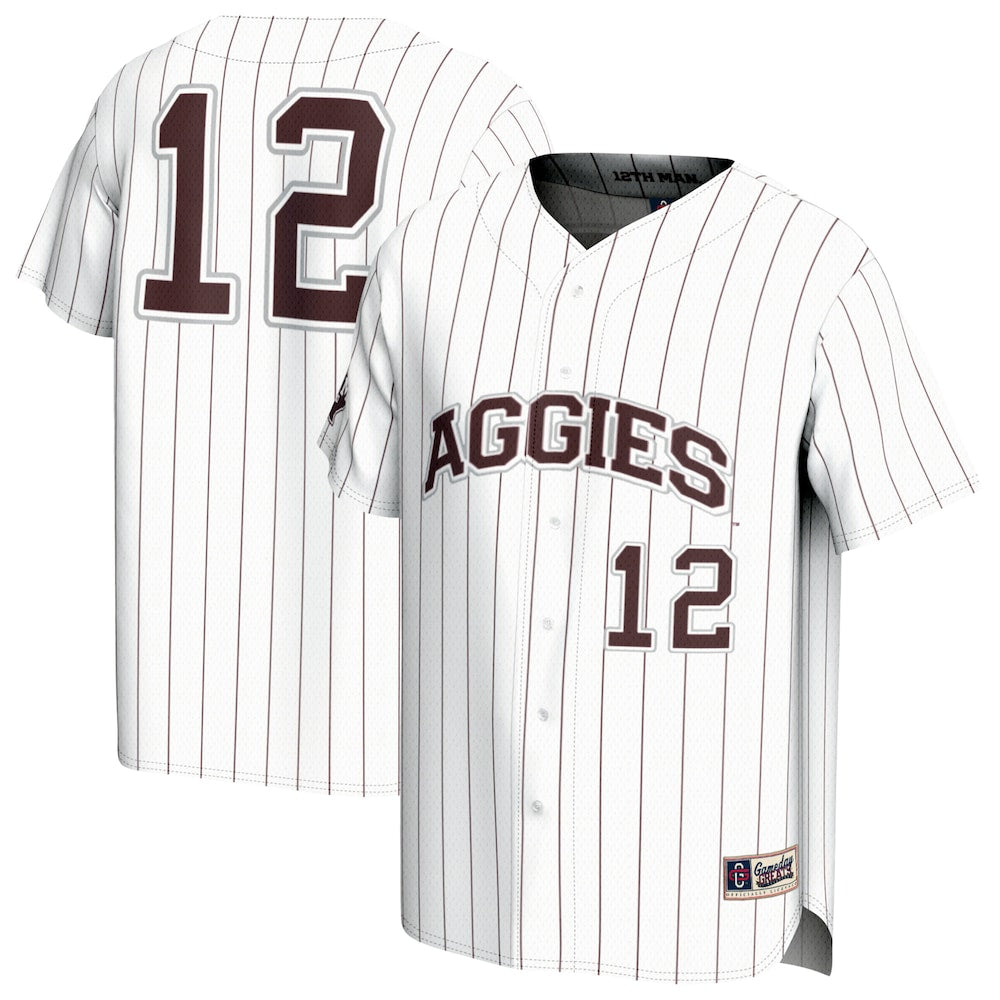 Gameday Greats White Texas Am Aggies Lightweight Baseball Jersey - retro stitched baseball jersey for Gameday Greats fans