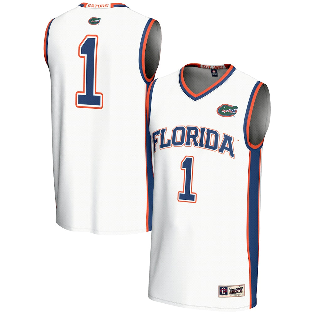 Gameday Greats 70 White Florida Gators Lightweight Basketball Jersey - retro stitched basketball jersey for Gameday Greats fans