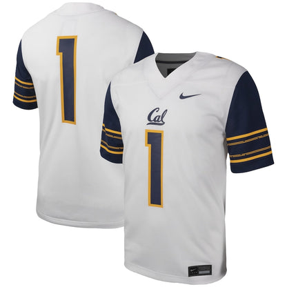 1 White Cal Bears Untouchable Football Replica Jersey - retro stitched football jersey for 1 White fans