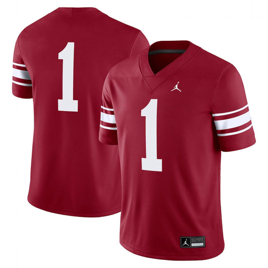 Jordan Brand 1 Crimson Oklahoma Sooners Throwback Alternate Game Jersey - retro stitched jersey jersey for Jordan Brand fans