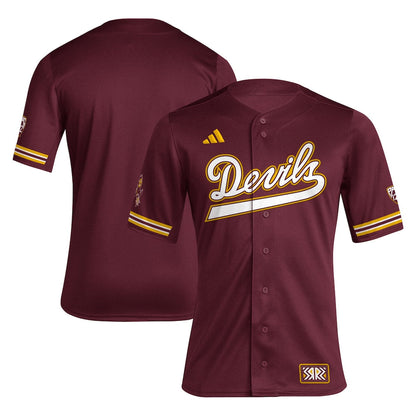 Maroon Arizona State Sun Devils Reverse Retro Replica Baseball Jersey - retro stitched baseball jersey for Maroon Arizona fans