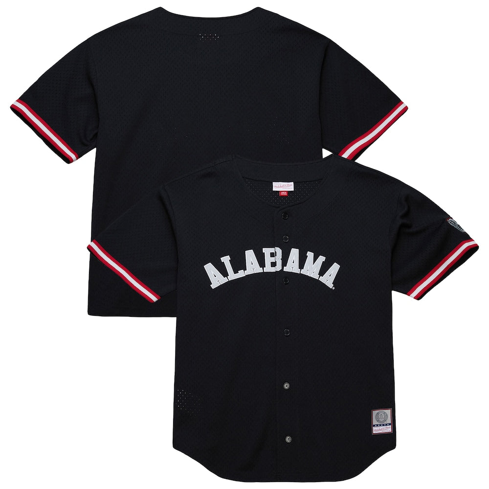 Black Alabama Crimson Tide On The Clock Full Button Fashion Jersey - retro stitched jersey jersey for Black Alabama fans