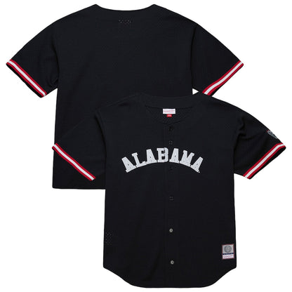 Black Alabama Crimson Tide On The Clock Full Button Fashion Jersey - retro stitched jersey jersey for Black Alabama fans