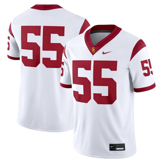 55 White Usc Trojans Limited Away Game Jersey - retro stitched jersey jersey for 55 White fans