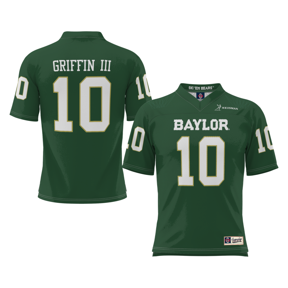 Gameday Greats Robert Griffin Iii Green Baylor Bears Heisman Football Jersey - retro stitched football jersey for Gameday Greats fans