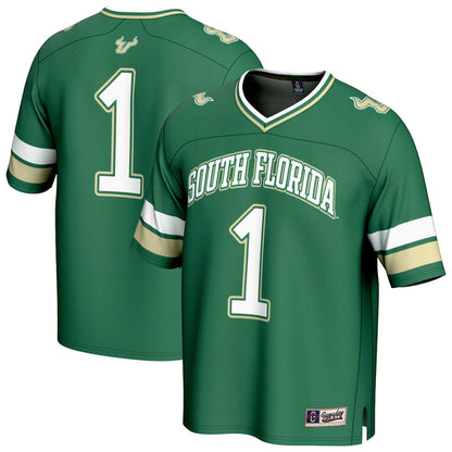 Gameday Greats 1 Green South Florida Bulls Lightweight Collegiate Football Fashion Jersey - retro stitched football jersey for Gameday Greats fans